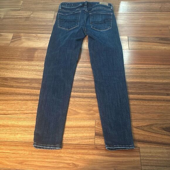 American eagle super super stretch hi rise jegging boot jeans woman's sz 0 short - Picture 8 of 9